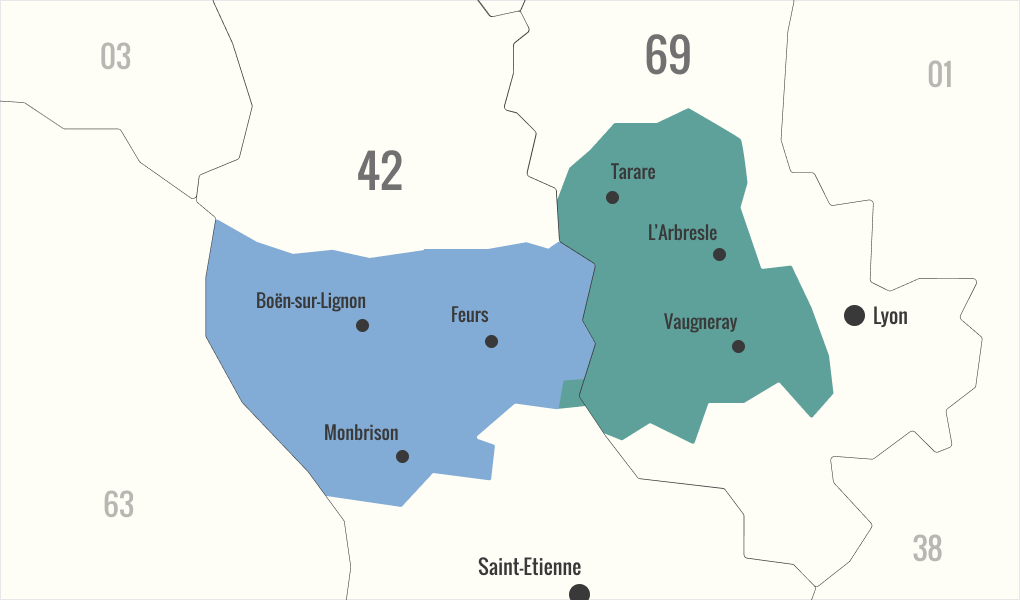 Notre réseau MURE, secteur commerciaux Massey Loire et Rhone
